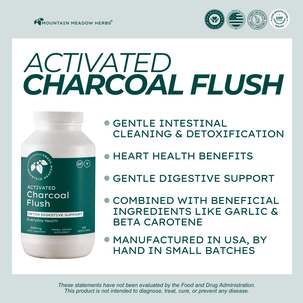 Activated Charcoal Capsules for Digestive Health | Mountain Meadow Her